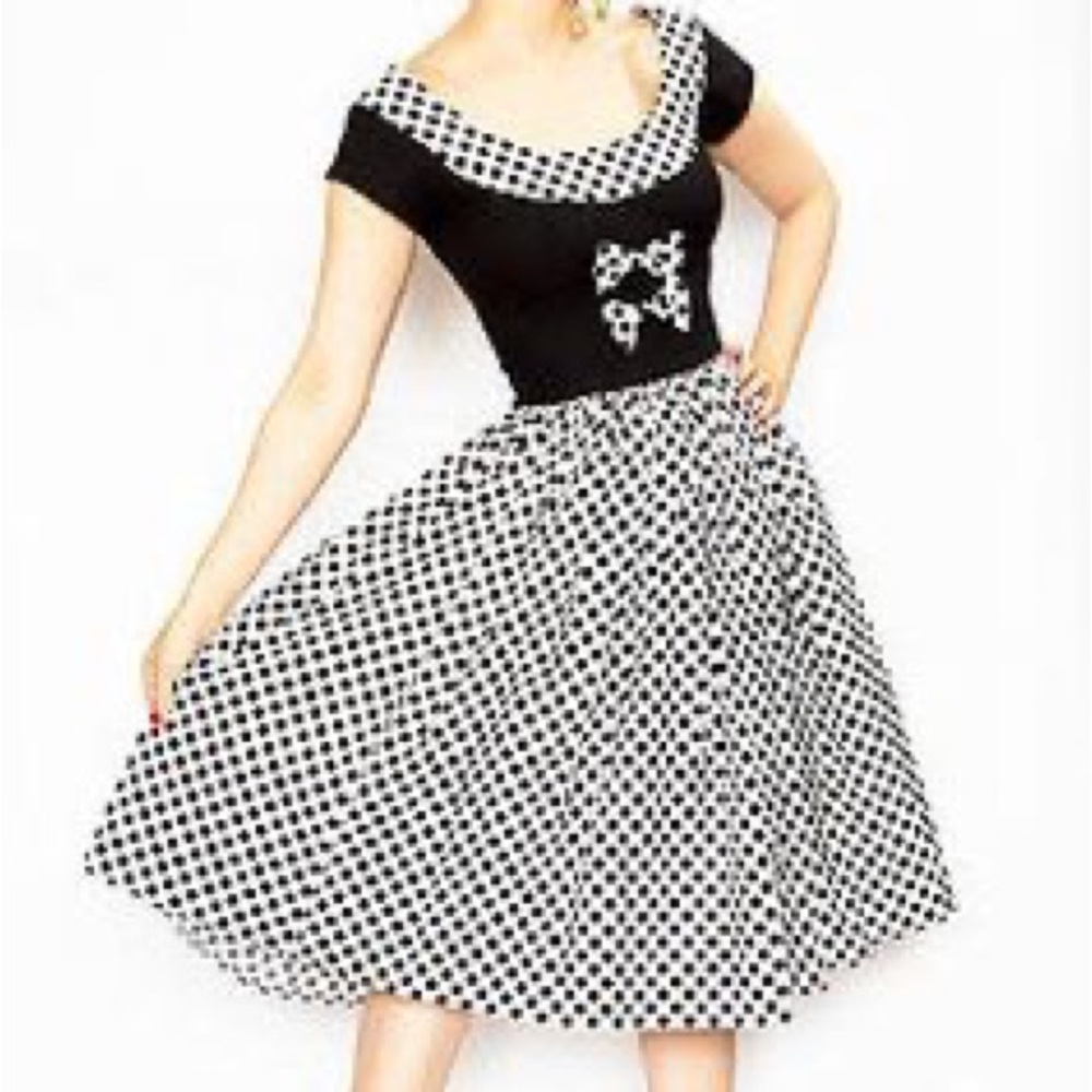 Bernie Dexter Black and White Polka Dot Dress